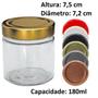 Imagem de Kit 5 Potes De Vidro Conserva 180ml Mini com Tampa e Lacre