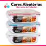 Imagem de Kit 5 Potes Herméticos Retangular Vidro Freezer Microondas Com Tampa Transparente 1500ML