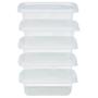 Imagem de Kit 5 Potes Para Alimentos 240 ml Transp. Com Tampa Multiuso