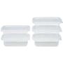 Imagem de Kit 5 Potes Para Alimentos 240 ml Transp. Com Tampa Multiuso