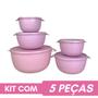 Imagem de Kit 5 Potes Plastico Redondos Bowl Livre Bpa