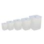 Imagem de Kit 5 Potes Porta Mantimentos Jogo de Potes Plástico Quadrado Para Conjunto de Potes Para Cozinha Pote de Arroz Capacidade de 5Kg ou 8 Litros Plasvale