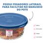 Imagem de Kit 5 Potes Redondo 620ml Sanremo Vai Freezer Microondas Plástico Guardar Alimento BPA Free