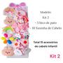 Imagem de Kit 5 Presilhas Bico de Pato 10 Xuxinha de cabelo Infantil