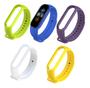 Imagem de Kit 5 Pulseiras Compativel MB5/MB6 Várias Cores Silicone Super Resistente M5 Premium
