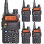 Imagem de Kit 5 Rádios Comunicadores Ht Dual Band Uhf Vhf Uv-5R
