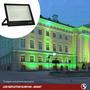 Imagem de Kit 5 Refletor 100w Led Verde Bivolt 110/220 Prova Dágua Holofote Decoração Jardim Slim Avant