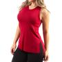 Imagem de Kit 5 regata Alongada Blusa Academia Blusinha Fitnes Tapa Bumbum Cros longa