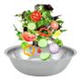 Imagem de Kit 5 Saladeiras Bacia Tigela Bowl Aço Inox 18 cm Multiuso