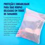 Imagem de Kit 5 Saquinhos Lavar Roupas Delicadas Suja Com Zíper Nylon Protetor P/m/g Resistente Telado