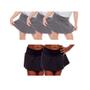 Imagem de Kit 5 shorts saia infantil juvenil menina cintura alta básico liso uniforme dia a dia passeio