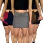 Imagem de Kit 5 Shorts Saias Femininos Justos Cós Lisos Cores Sortidas Suplex Pp ao Plus Size