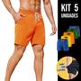 Imagem de Kit 5 Shorts TACTEL ELASTANO Academia Treino Corrida Masculino 725
