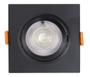 Imagem de Kit 5 Spot Led 5w Quadrado Embutir Branco Frio 9x9cm Preto