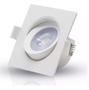 Imagem de Kit 5 Spot Led Branco 7W 3000K Quadrado 90X90 Mm Embutir