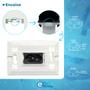Imagem de Kit 5 Tomada 20A Simples 2p+t Com Placa Espelho Black Linha Dubai 127v e 250v Bivolt