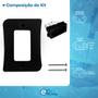 Imagem de Kit 5 Tomada Simples 2p+t 20A Sobrepor Externo Com Placa Espelho Black Linha Viena Bivolt 127v e 250v