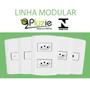 Imagem de Kit 5 Tomadas Dupla 20A Pluzi Modular Pluzie 4x2 Branca