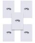 Imagem de Kit 5 Tomadas Simples 10A Glass Espelho 4x2 Acrilico Branco
