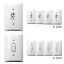 Imagem de Kit 5 Tomadas Simples 2p+t 10A + 5 Interruptores Simples 1 Tecla Com Espelho Branco Bivolt 127V e 250V 