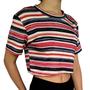 Imagem de Kit 5 Tops Femininos Blusinhas Manga Curta Soltinhos Estampas Sortidas Viscolycra Pp ao Plus Size
