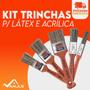 Imagem de Kit 5 Trincha Pincel Para Pintura de Parede Atlas Trincha ProfissionaL