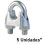 Imagem de Kit 5 Un - Clips Grampo Aço A 1/8 Zincado