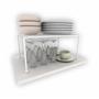 Imagem de Kit 5 unidades organizador de armário prato cesto e tempero branco