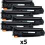 Imagem de kit 5 unidades - Toner Compatível Com Hp 285a / 435a / 436a / 278a - P1102w M1132 P1005 M1120 - NEUTRO