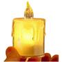 Imagem de Kit 5 Velas LED Transparente Luz Eletrônica Decoração 6,5cm