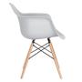 Imagem de KIT - 5 x cadeiras Charles Eames Eiffel DAW com braços - Base de madeira clara -