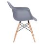 Imagem de KIT - 5 x cadeiras Charles Eames Eiffel DAW com braços - Base de madeira clara -