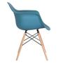 Imagem de KIT - 5 x cadeiras Charles Eames Eiffel DAW com braços - Base de madeira clara -