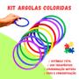 Imagem de Kit 50 Argolas Coloridas Brinquedo Educativo Jogo Festa Junina Arremesso Coordenação