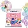 Imagem de Kit 50 Balões Liso Profissional n 9 Cores Candy Art Latex