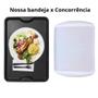 Imagem de Kit 50 Bandeja Plástica Buffet Restaurante Fast Food Self Service 48x33cm Grande Servir Refeição New Plastic