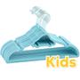 Imagem de Kit 50 Cabides Veludo Infantil Slim Antiderrapante Carro Azul