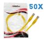 Imagem de KIT 50 Cabo de Rede Patch Cord Cat.5e 1,5m Amarelo Anatel