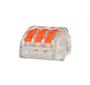 Imagem de Kit 50 Conector Elétrico Emenda Rápida Alavanca Borne 3 Fios