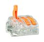 Imagem de Kit 50 Conector Elétrico Emenda Rápida Alavanca Borne 3 Fios