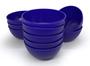 Imagem de Kit 50 cumbucas tigela escolar 450 ml em PP azul bic bowl merenda lanches