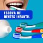 Imagem de KIT 50 ESCOVAS INFANTIL - Escovas de Dente Crianças Higiene Bucal Escola Limpeza