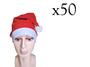 Imagem de Kit 50 Gorros Papai Noel Em Feltro C/ Pom Pom- Chapéu Natal