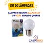 Imagem de Kit 50 Lâmpadas Led Bolinha Decorativa G45 3W 127V Branco Quente E27 Galaxy LED