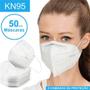 Imagem de Kit 50 Máscaras Kn95 Proteção 5 Camada Respiratória Pff2 N95