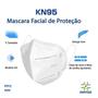Imagem de Kit 50 Máscaras PFF2 KN95 N95 Brancas com 5 Camadas Meltblow Bfe 98% + Feltro de Coton + Tnt Spunbond + Anvisa CE FDA
