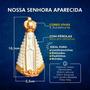 Imagem de Kit 50 Nossa Senhora Aparecida Pérola 10cm Lembrança