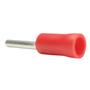 Imagem de Kit 50 Pçs Terminais Pré Isolado Elétrico Pino Longo 0,5mm a 1,5mm Vermelho Conector Tubular Agulha