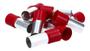 Imagem de Kit 50 Pçs Terminal Tubular Ilhós 95mm Pré Isolado Vermelho