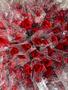Imagem de Kit 50 Rosas Vermelhas Artificiais Botões De Rosa Aveludado 43 cm Vermelho